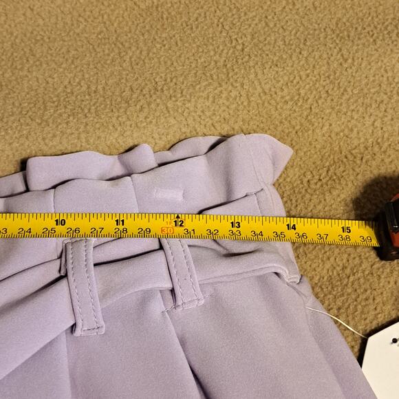 ShoSho High-waisted Sculpting Shorts with Tie Belt.. Size MD.. Lavender.. - Picture 6 of 7